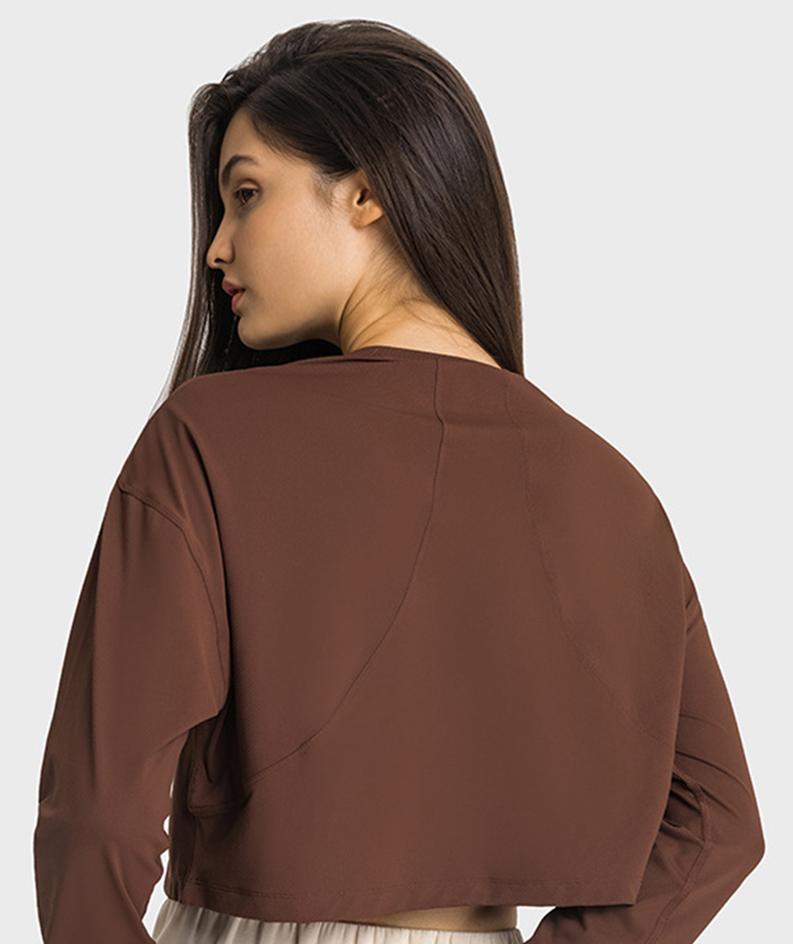 4 Colors NWT 2024 Long Sleeve Sport Tank Women Loose Ribbled Plain Fitness Breathable Tops O-neck Gym Athletic Tank Tops 4-8