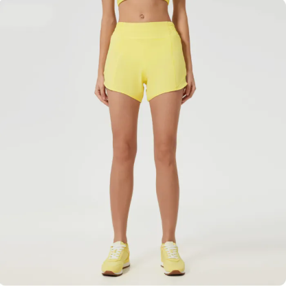 New Women Running High Waisted Pocket Sporty Workout Shorts