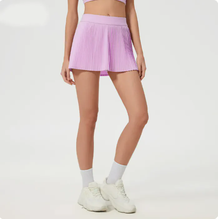 Women Pleated Tennis Skirt with Underneath High Waisted Athletic Skorts