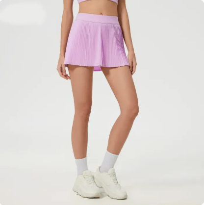Women Pleated Tennis Skirt with Underneath High Waisted Athletic Skorts