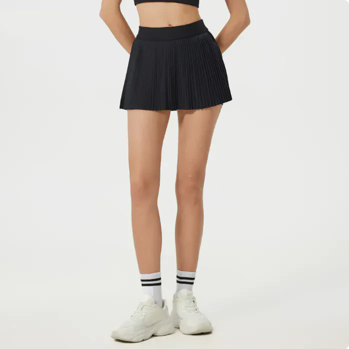 Women Pleated Tennis Skirt with Underneath High Waisted Athletic Skorts