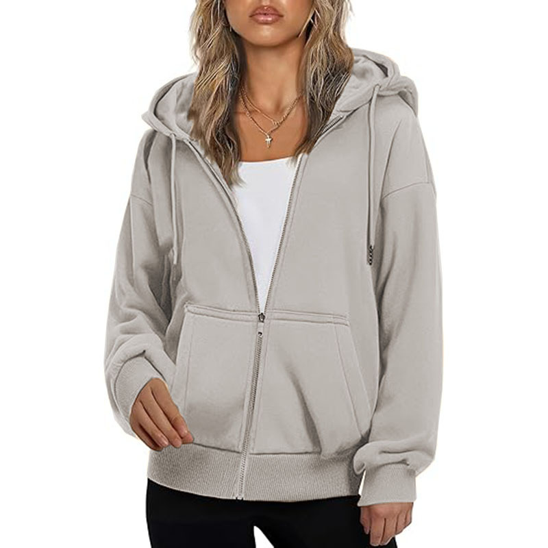 Hoodie for Women Full Zip Slim Fit Lightweight