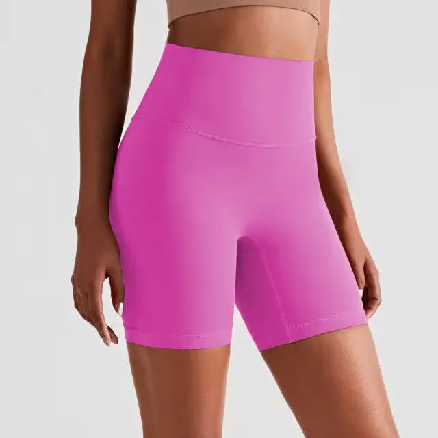 10 Colors High Rise Short NWT 2023 Workout Shorts Athletic Gym Shorts Running Yoga Cotton Feeling Shorts for Women Girl