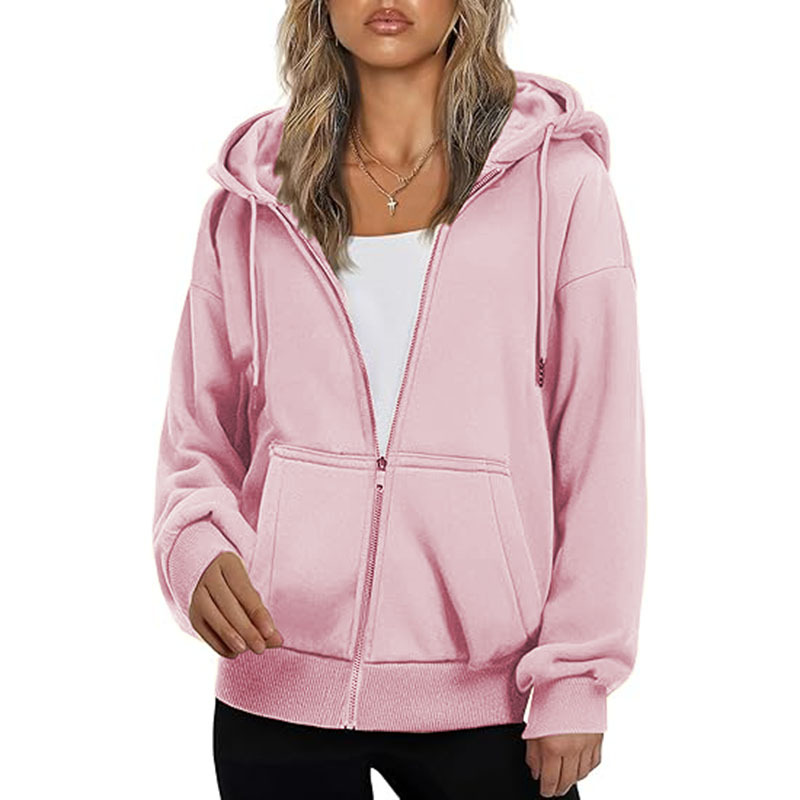 Hoodie for Women Full Zip Slim Fit Lightweight