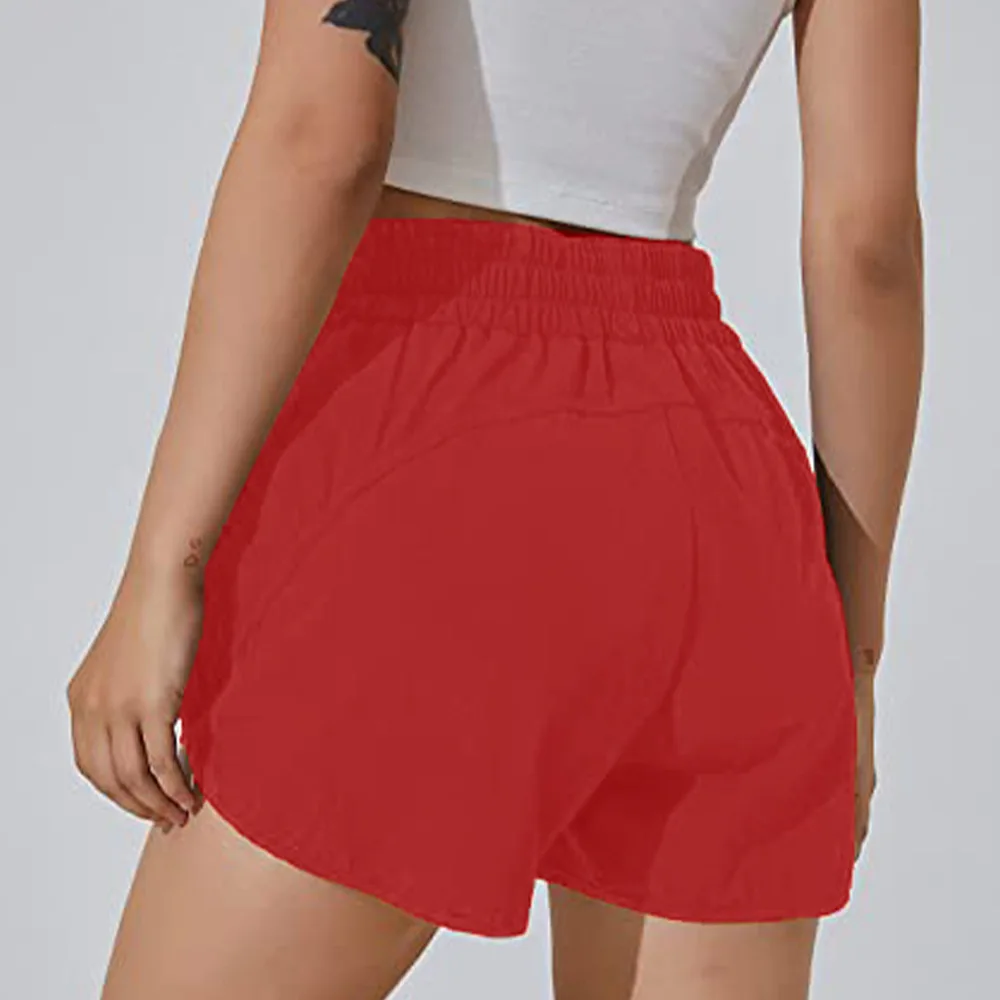 NWT 2023 Workout Shorts Athletic Gym Shorts Running Yoga Cotton Feeling Shorts for Women Girls with Phone Pockets
