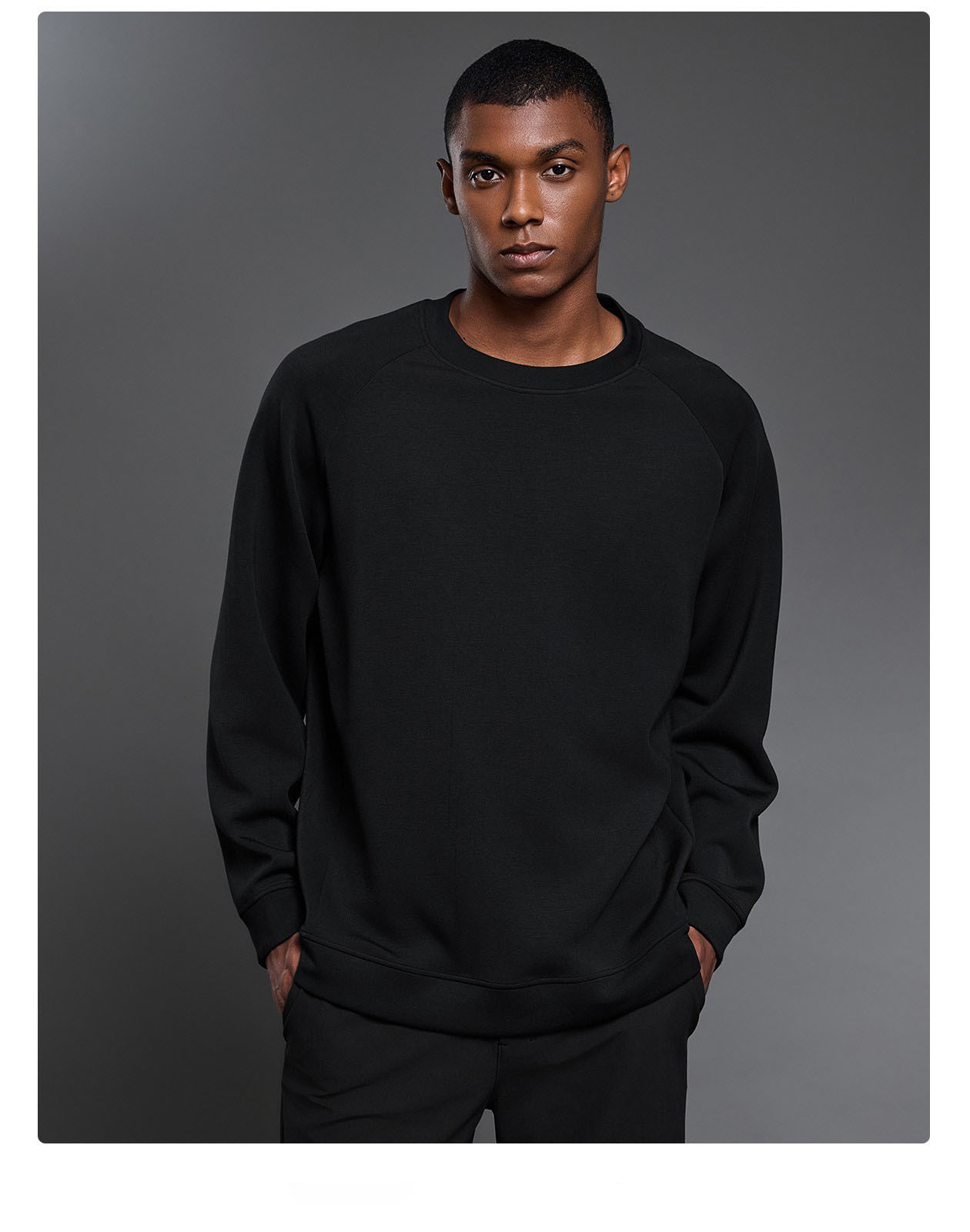 Men Shirts Long Sleeve Cotton Crew Neck Long Sleeve