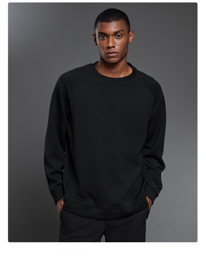 Men Shirts Long Sleeve Cotton Crew Neck Long Sleeve