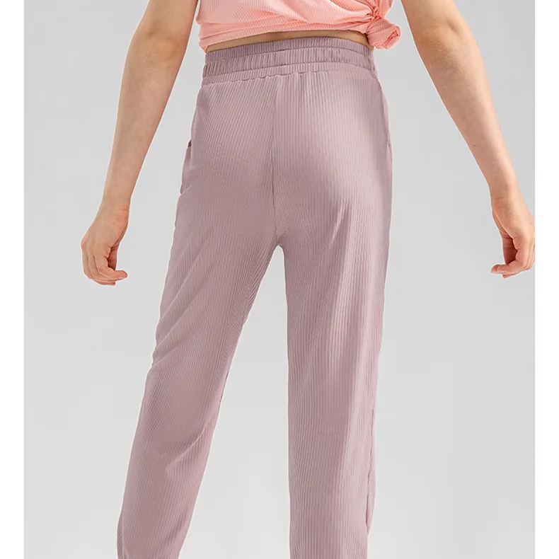 4 Colors Kid Jogger Girls Kid Pants Cute Quick Dry Breathable Stretch Fleece Tight Kids Children Yoga Sports Dance Thick Pant