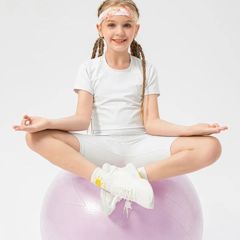 NWT Girls Kid Short Sleeve Shirt Cute Quick Dry Breathable Stretch Kids Children Yoga Sports Dance Tank Top Short Shirts