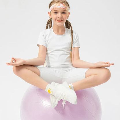 NWT Girls Kid Short Sleeve Shirt Cute Quick Dry Breathable Stretch Kids Children Yoga Sports Dance Tank Top Short Shirts