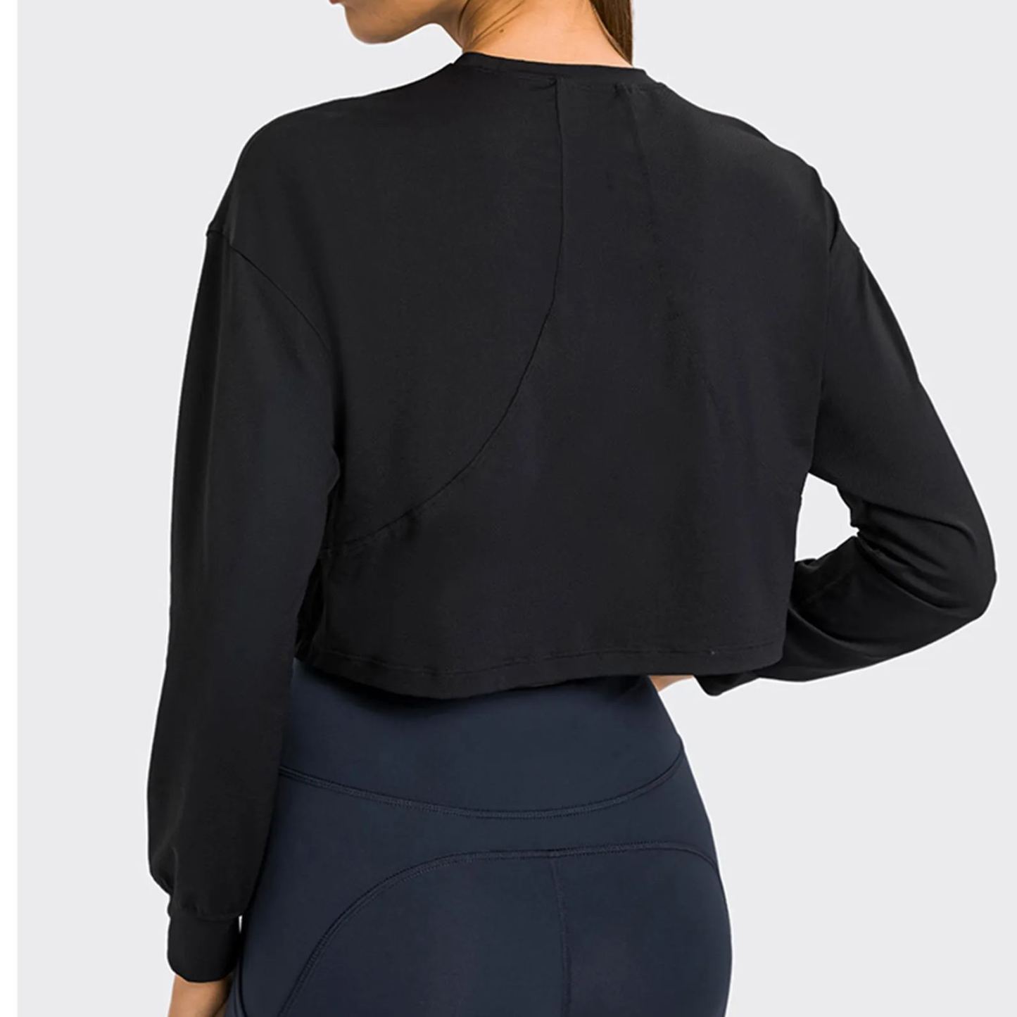 4 Colors NWT 2024 Long Sleeve Sport Tank Women Loose Ribbled Plain Fitness Breathable Tops O-neck Gym Athletic Tank Tops 4-8