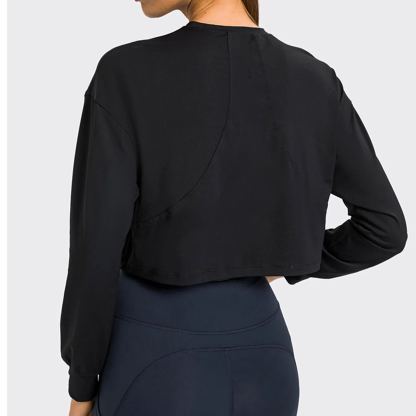 4 Colors NWT 2024 Long Sleeve Sport Tank Women Loose Ribbled Plain Fitness Breathable Tops O-neck Gym Athletic Tank Tops 4-8