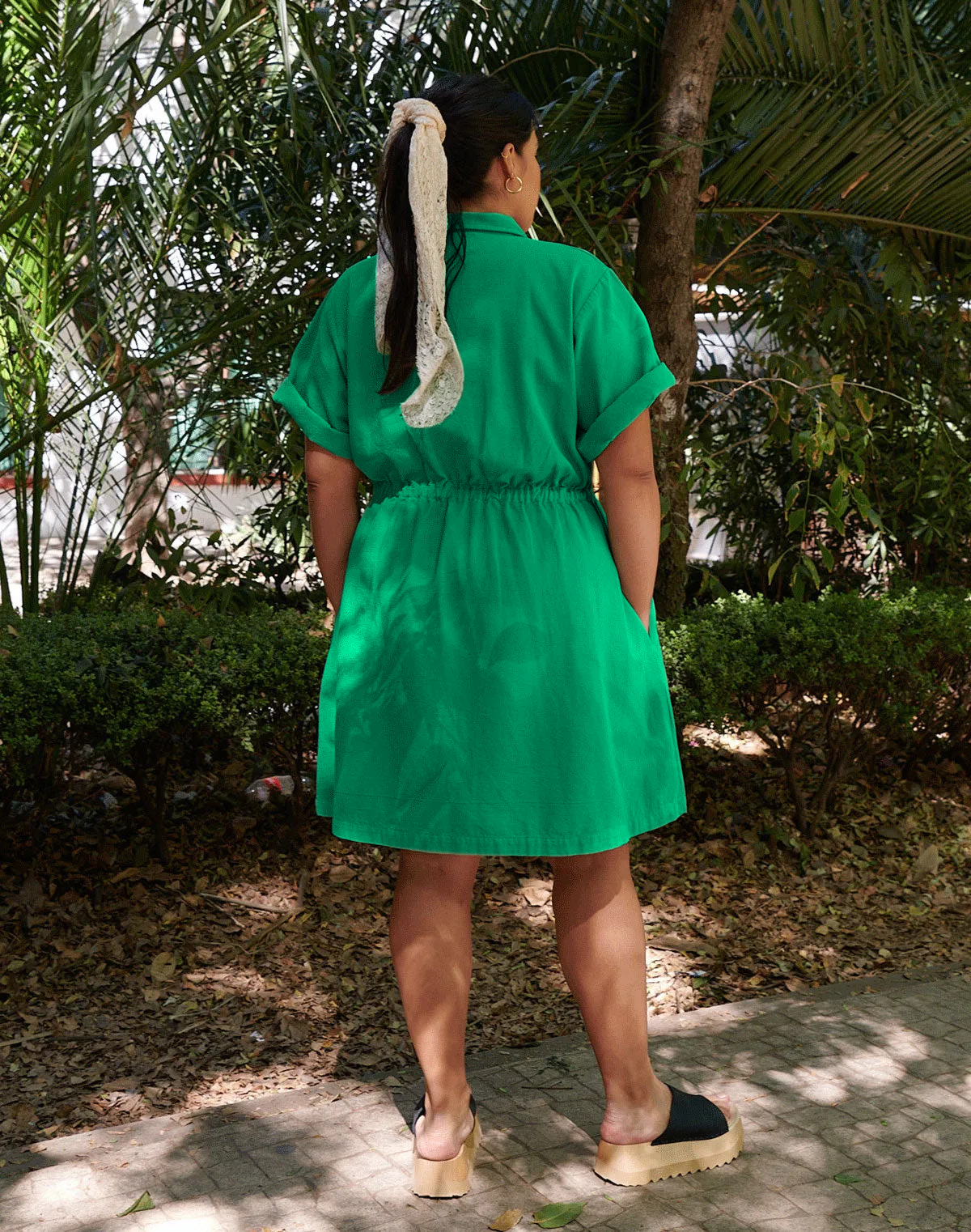 Utility Cinched Zip Dress (Buy 2 Free Shipping)