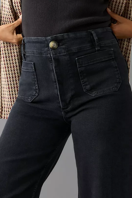 Tummy Control Cropped Wide-Leg Jeans(BUY 2 FREE SHIPPING)