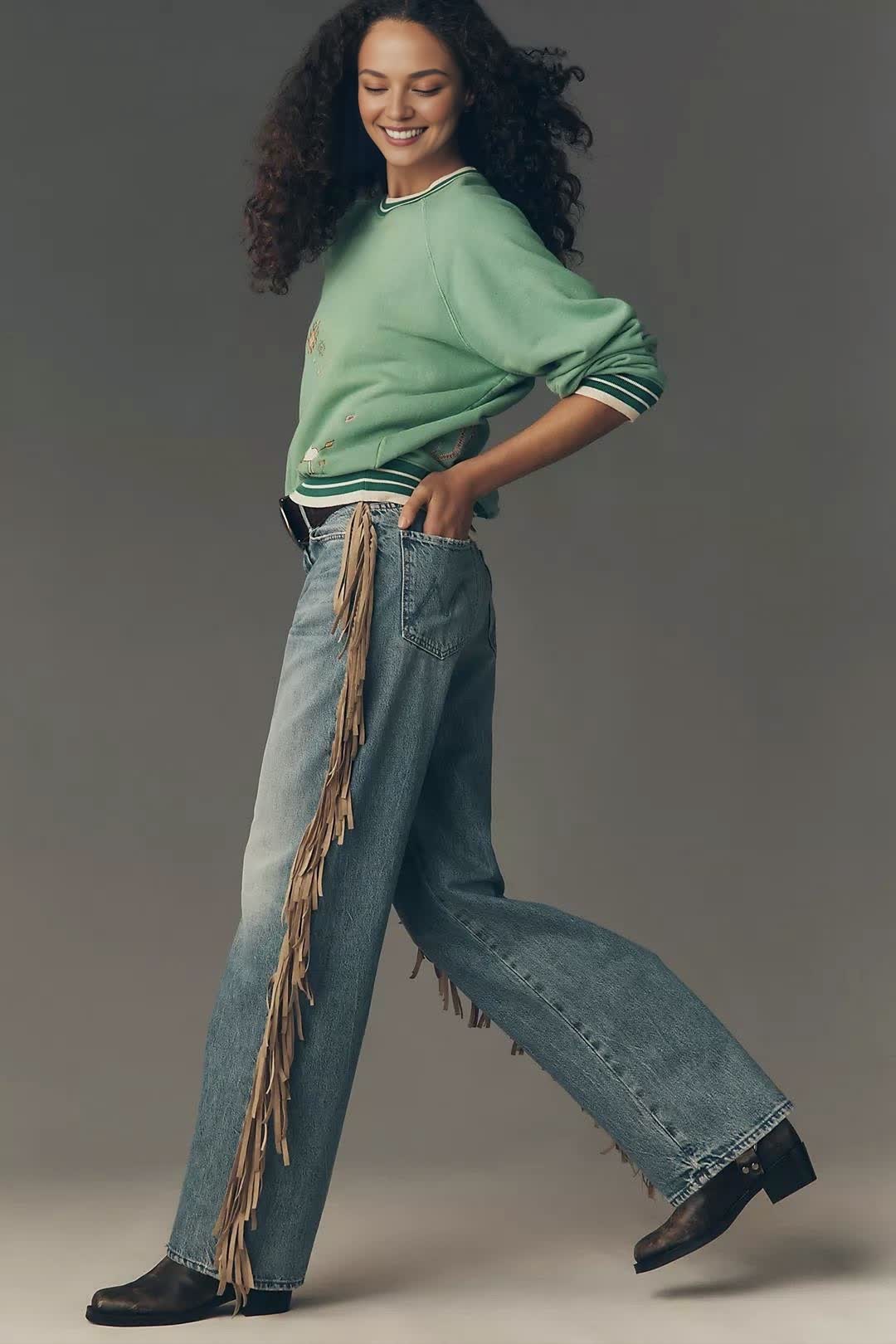 The Half-Pipe Fringe Jeans(Buy 2 Free Shipping)