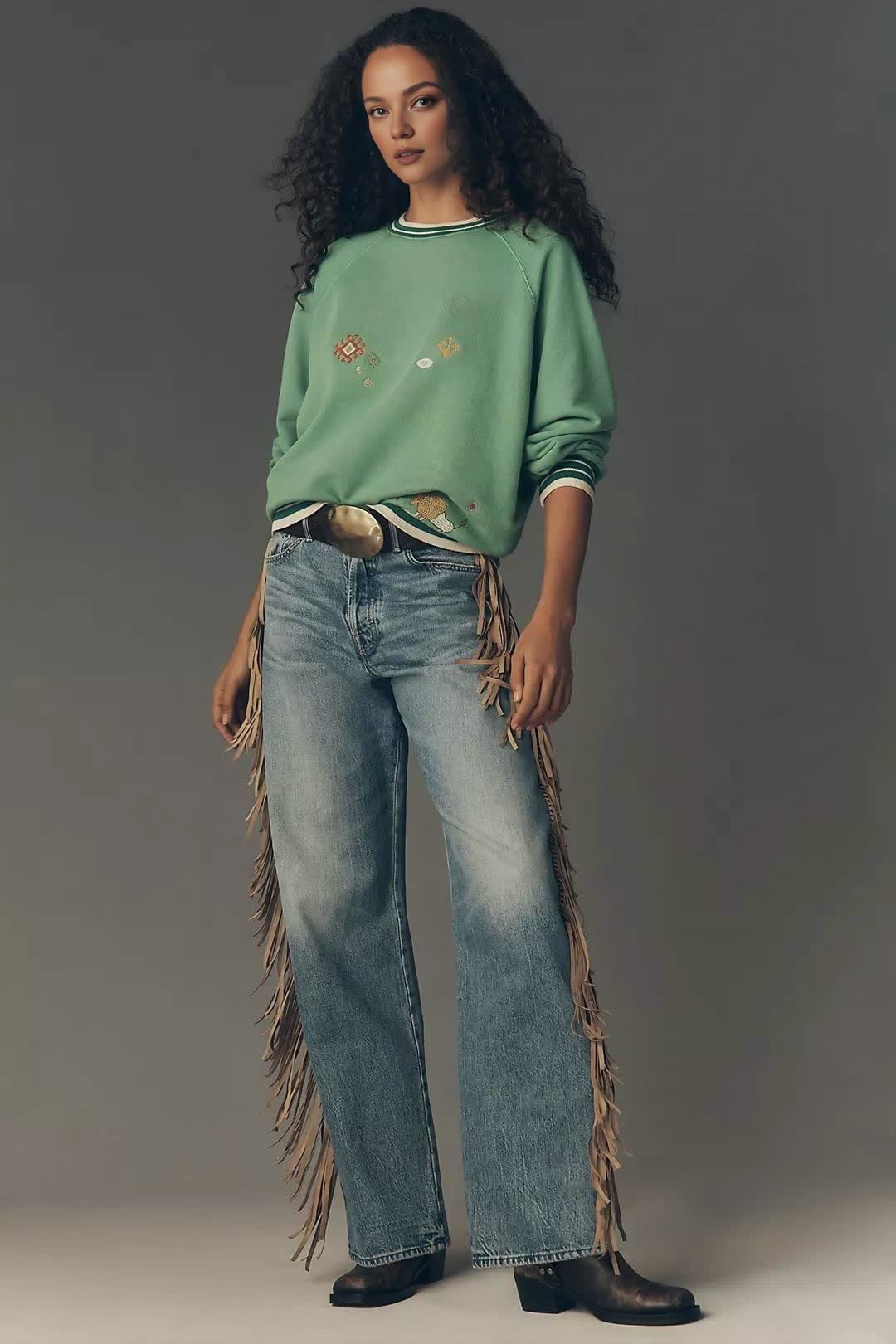 The Half-Pipe Fringe Jeans(Buy 2 Free Shipping)