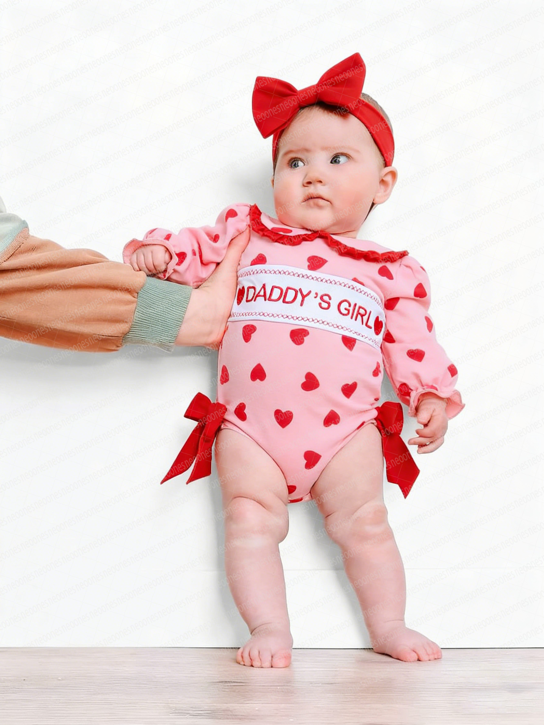Baby girl Valentine's Day romper