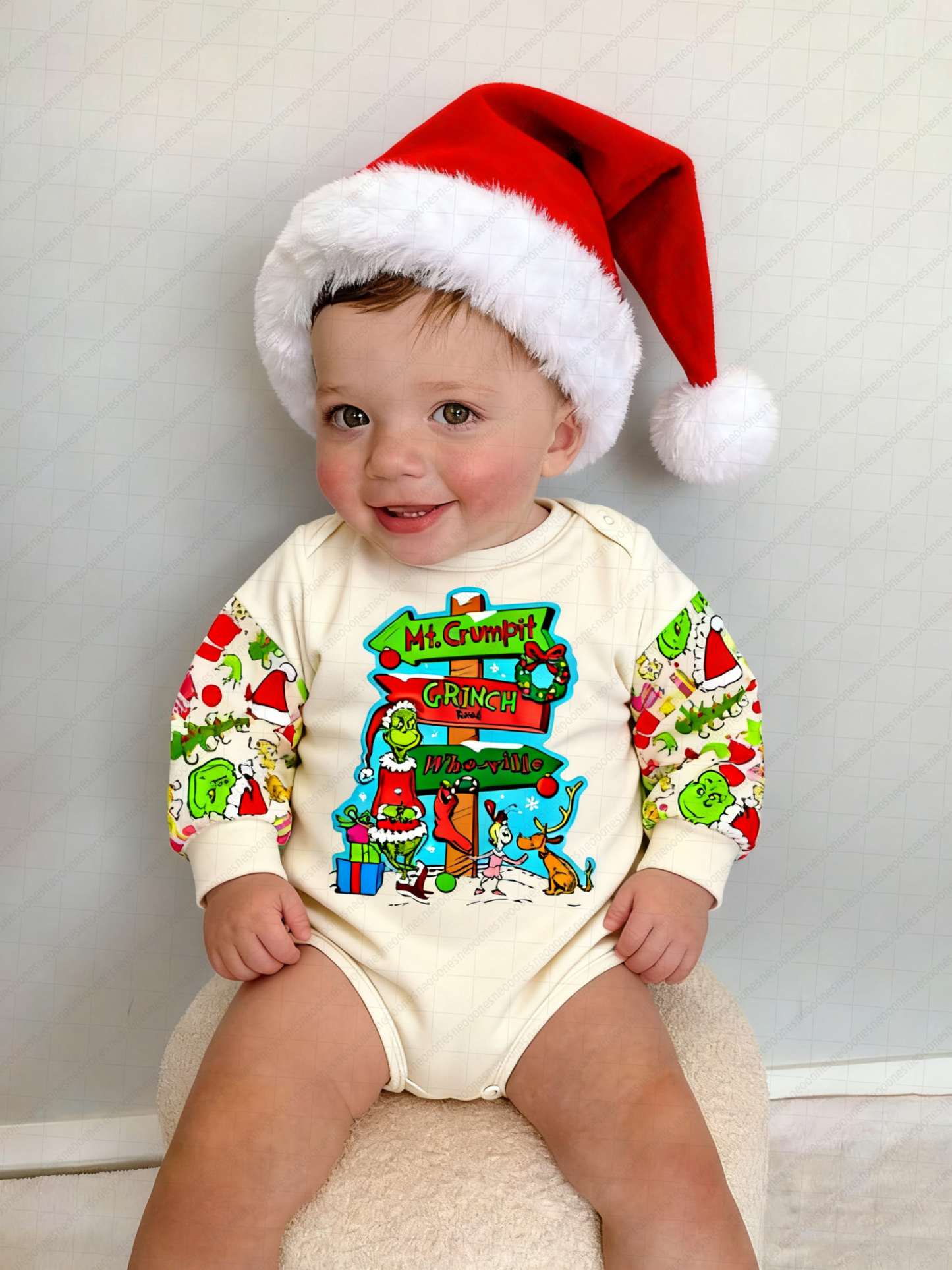 Baby Christmas print Romper
