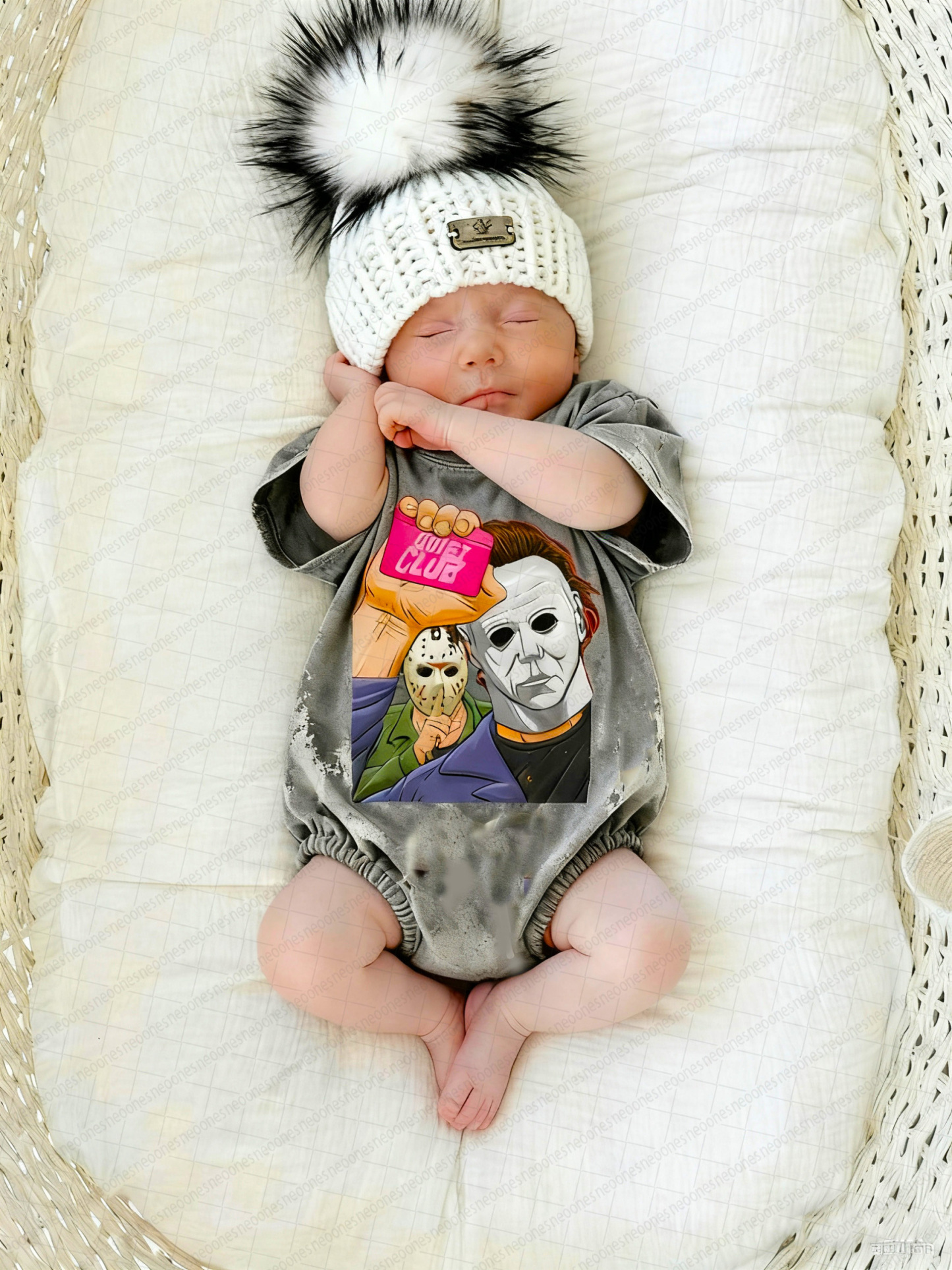 Baby Quiet Club Print Romper