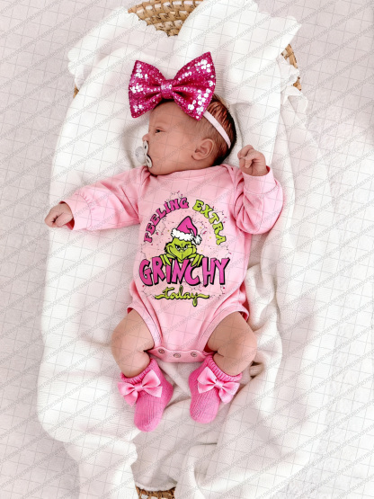 Baby Girl Christmas Grinch Romper
