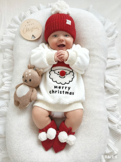 Baby lambskin fleece Christmas sweatshirt