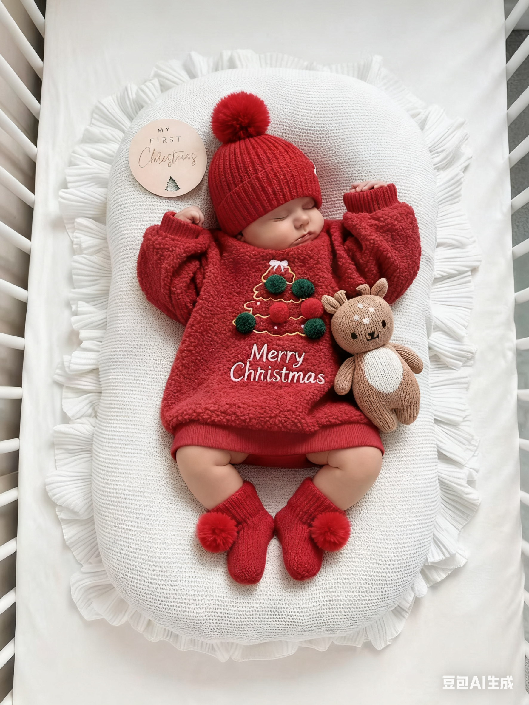 Baby lambskin fleece Christmas sweatshirt