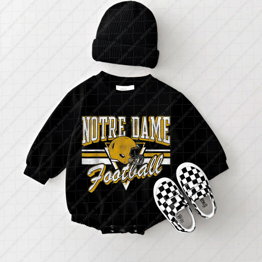 Baby Foot Ball Romper And Matching Adult Hoodie