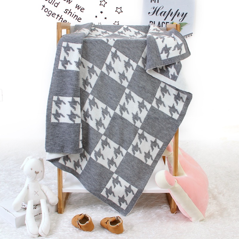 Knitted Baby Blanket for Stroller and Air Conditioning Cover