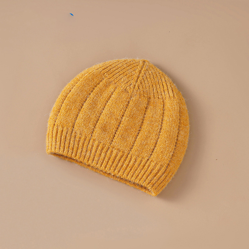 Autumn and Winter New Baby Knitted Solid Color Hooded Set