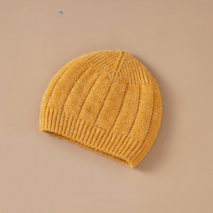 Autumn and Winter New Baby Knitted Solid Color Hooded Set