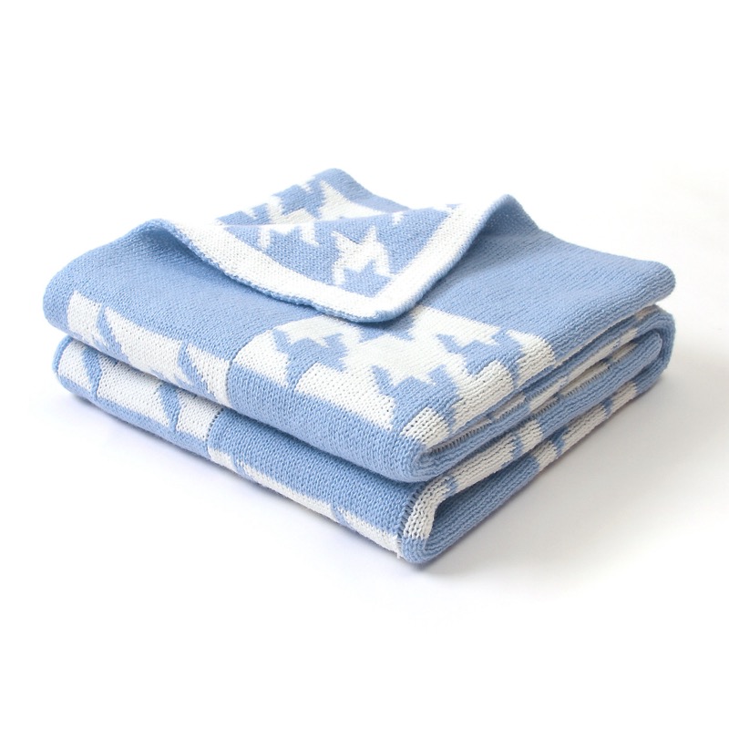 Knitted Baby Blanket for Stroller and Air Conditioning Cover