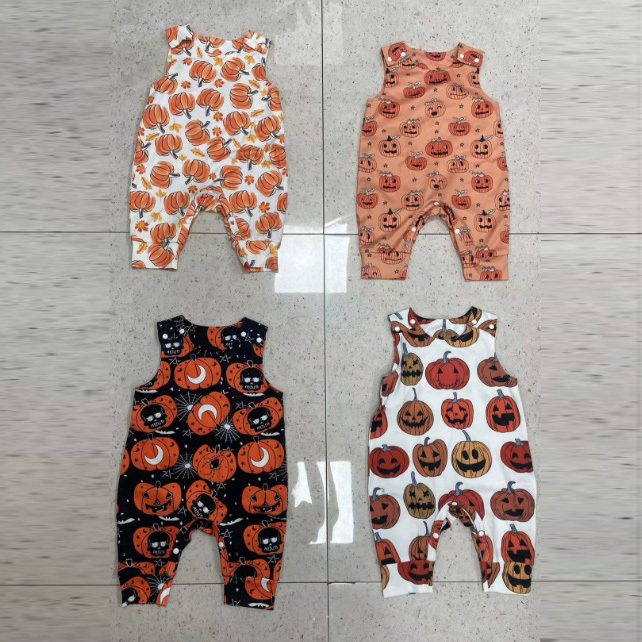 Baby Pumpkin Print Romper