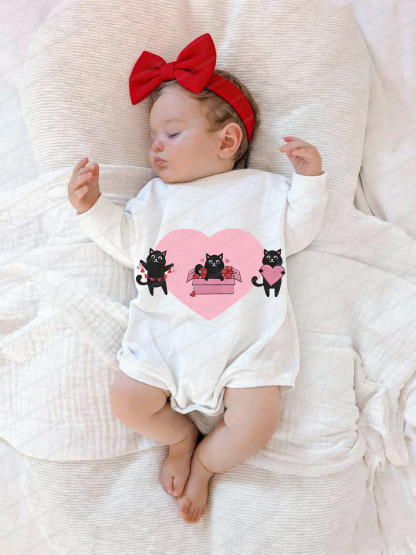 Baby Valentine's Day Printed Romper
