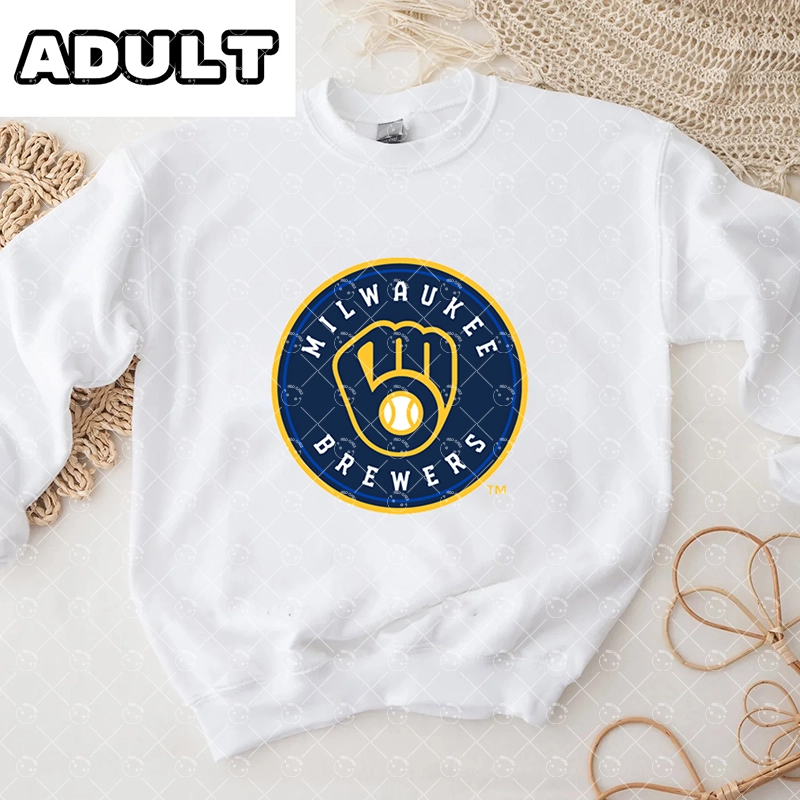 Baby Milwaukee Brewers Baseball Romper and Adult Sweatshirt