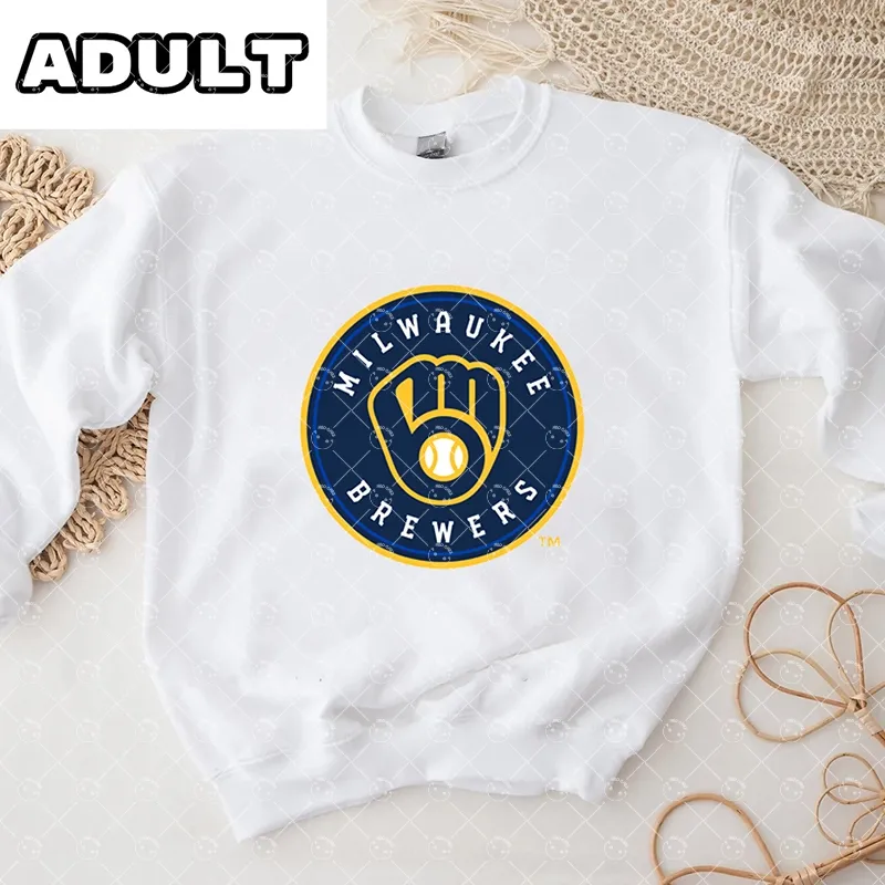 Baby Milwaukee Brewers Baseball Romper and Adult Sweatshirt