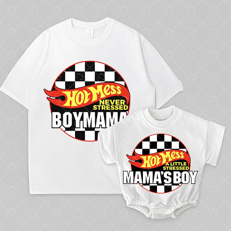 Baby Print Romper And Adult T-Shirt