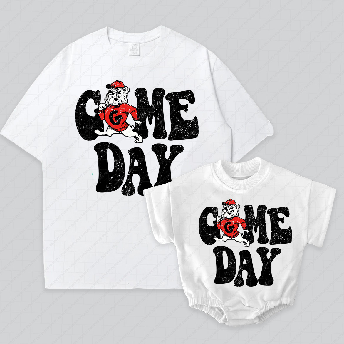 Baby Print Romper And Adult T-Shirt