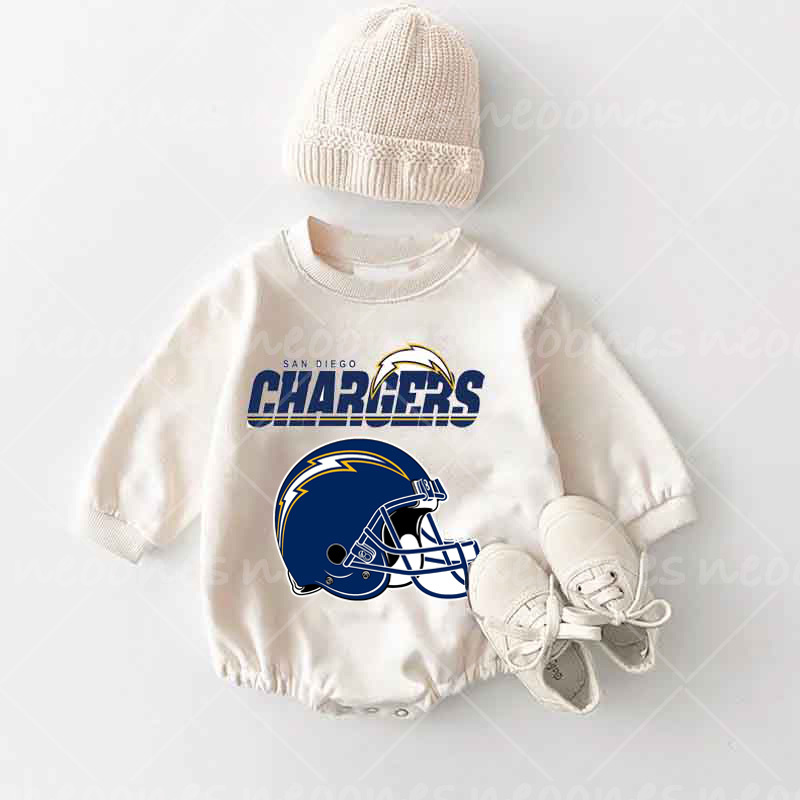 Baby San Diego Chargers Romper and Adult Sweatshirt