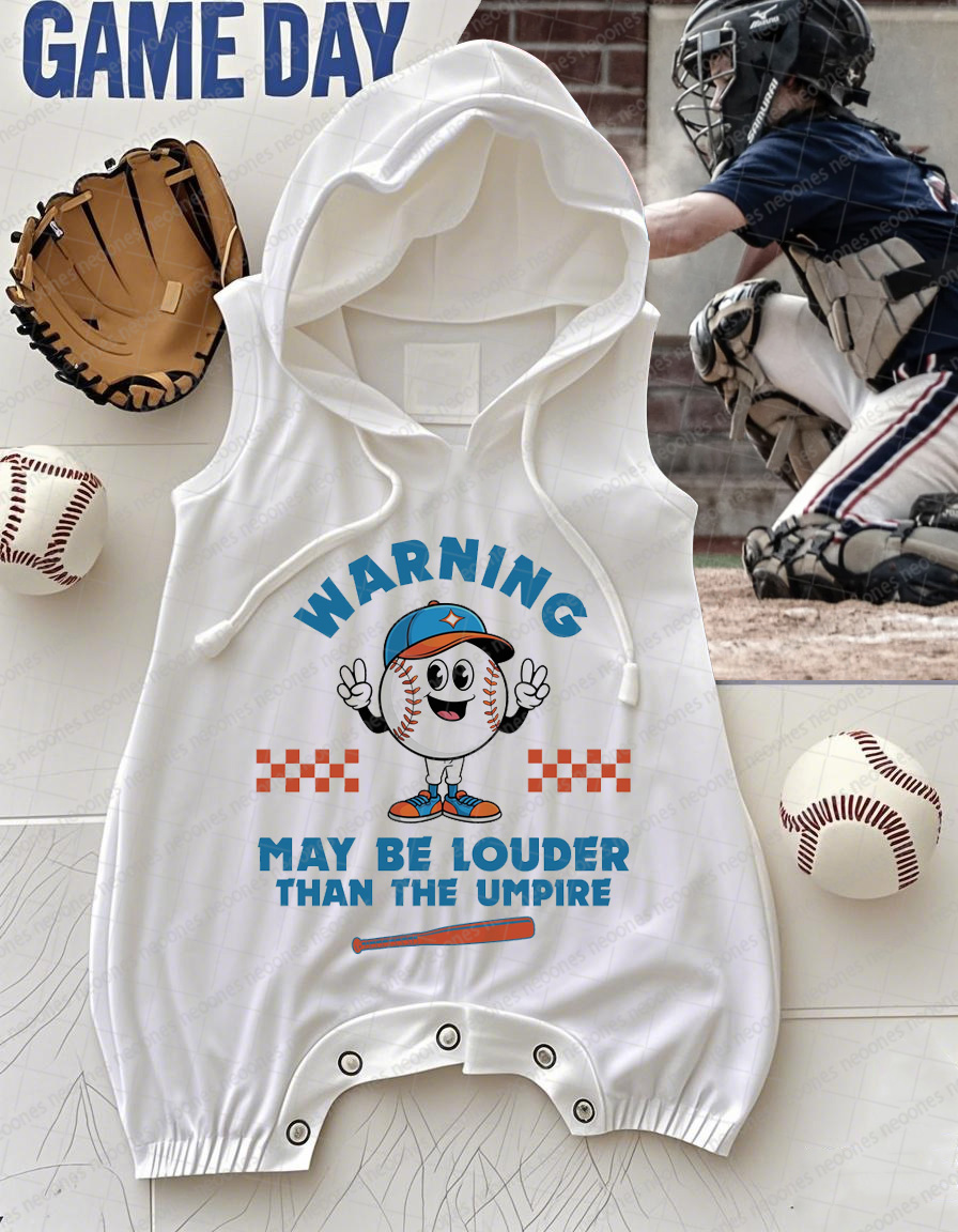 Baby Baseball Print Romper