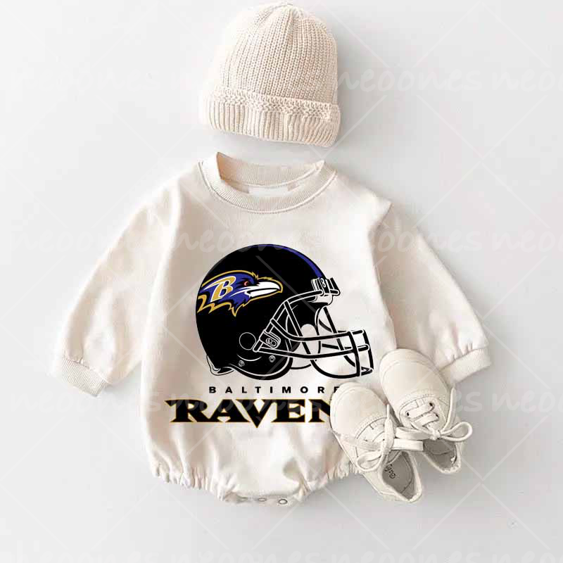 Baby Baltimore Ravens Romper and Adult Sweatshirt