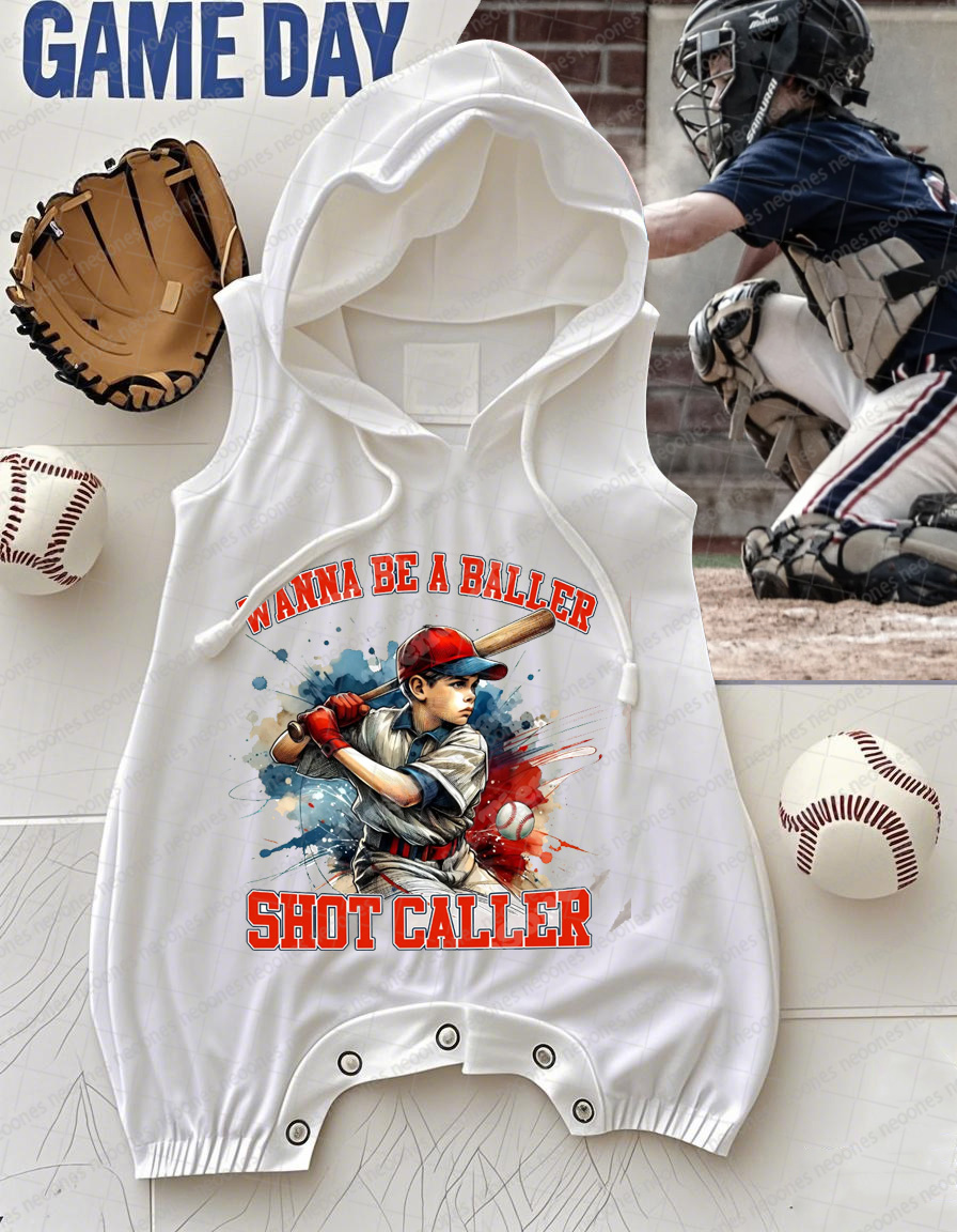 Baby Baseball Print Romper