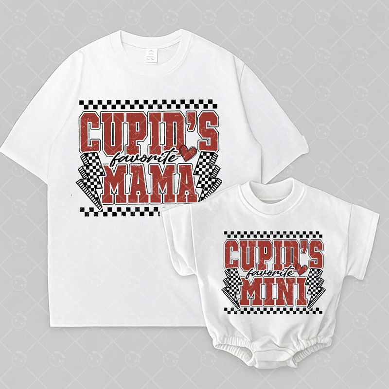 Baby Print Romper And Adult T-Shirt