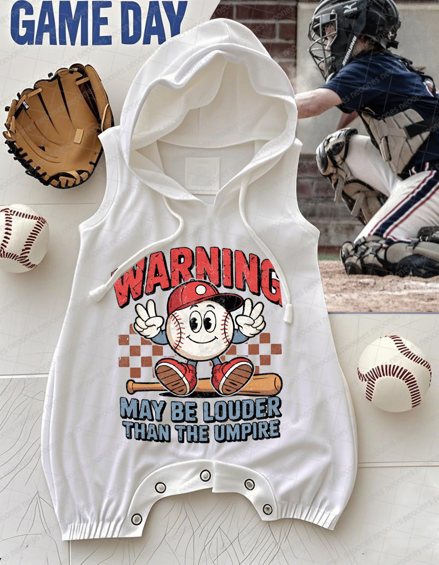 Baby Baseball Print Romper