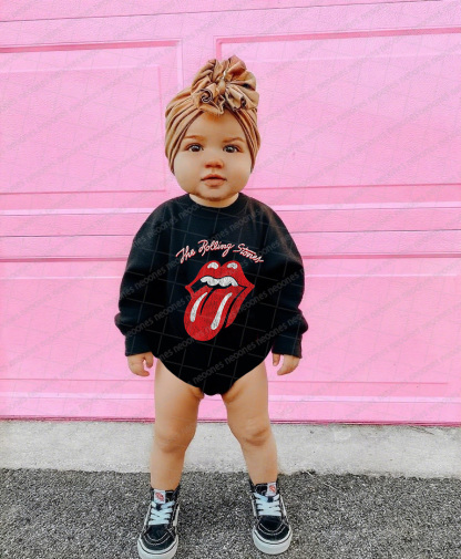 Band Romper And Matching Adult Hoodie