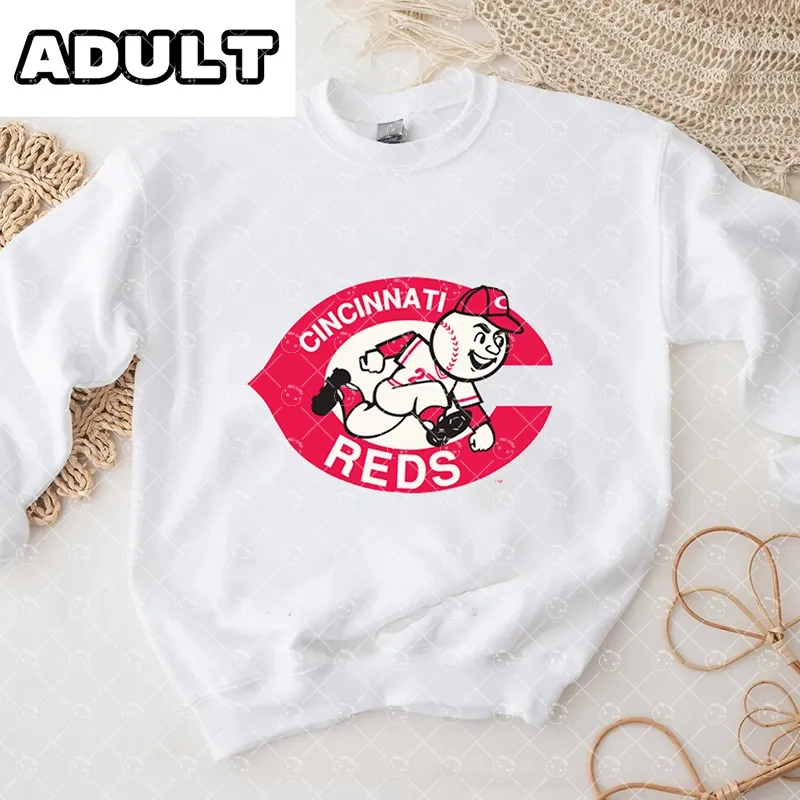 Baby Cincinnati Reds  Baseball Romper and Adult Sweatshirt