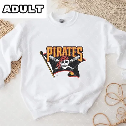 Baby Pittsburgh Pirates  Baseball Romper and Adult Sweatshirt