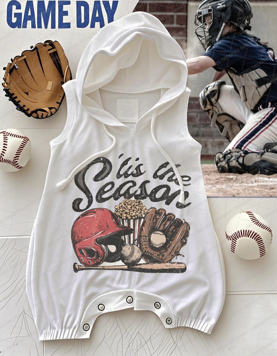 Baby Baseball Print Romper