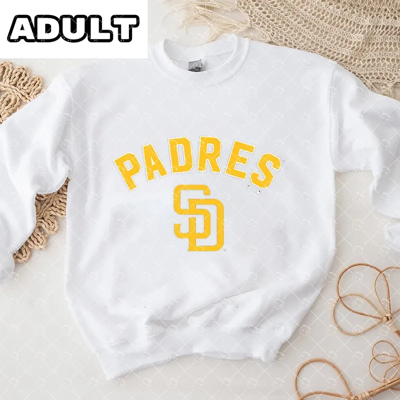 BabySan Diego Padres  Baseball Romper and Adult Sweatshirt