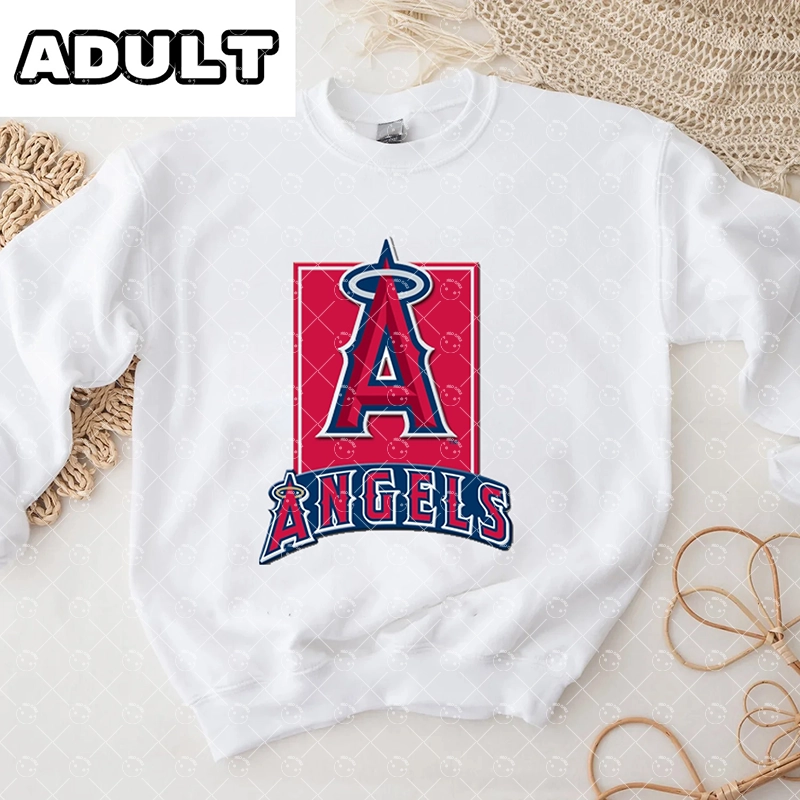 Baby Los Angeles Angels Baseball Romper and Adult Sweatshirt
