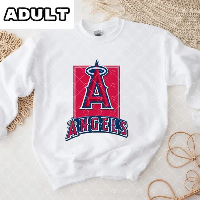 Baby Los Angeles Angels Baseball Romper and Adult Sweatshirt